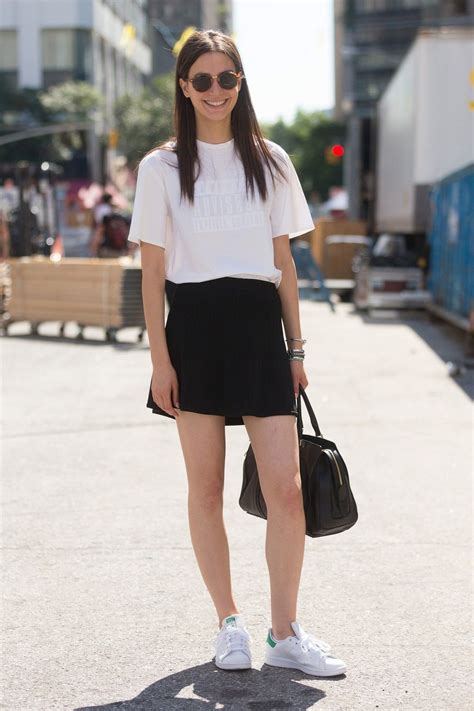 summer sneaker outfits with skirts.